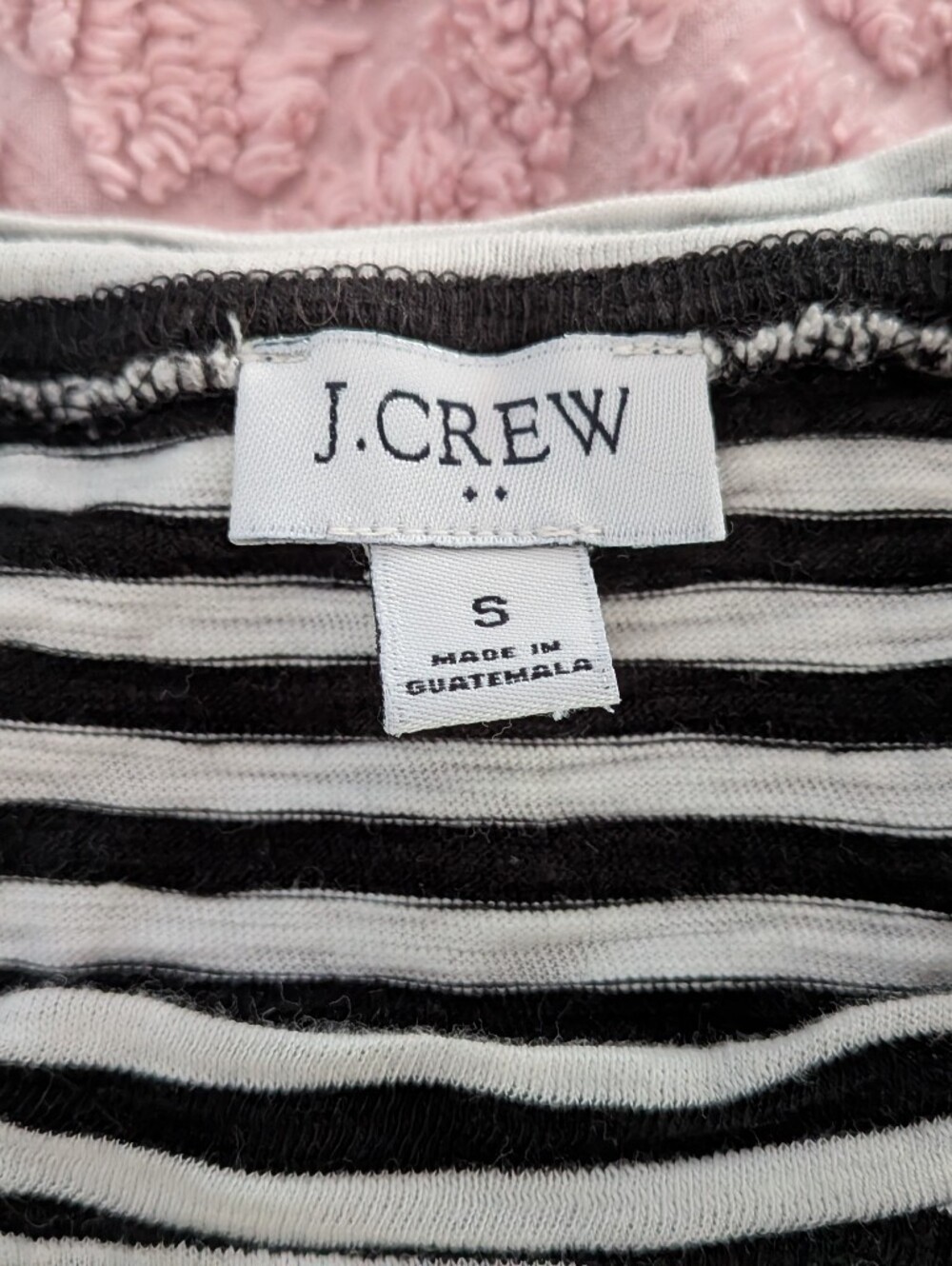 J Crew 100% Cotton Striped Black & White Dress - Picture 2 of 3